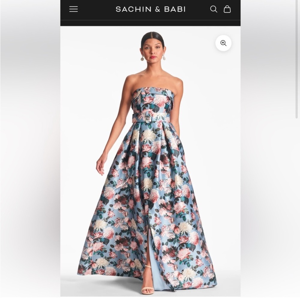 Brielle Gown - Ice Blue Garden
